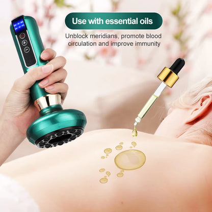 Chinese Electric Massager GuaSha Anti Cellulite Vacuum Suction Cup Beauty Health Scraping Infrared Heat Slimming Massage Thera
